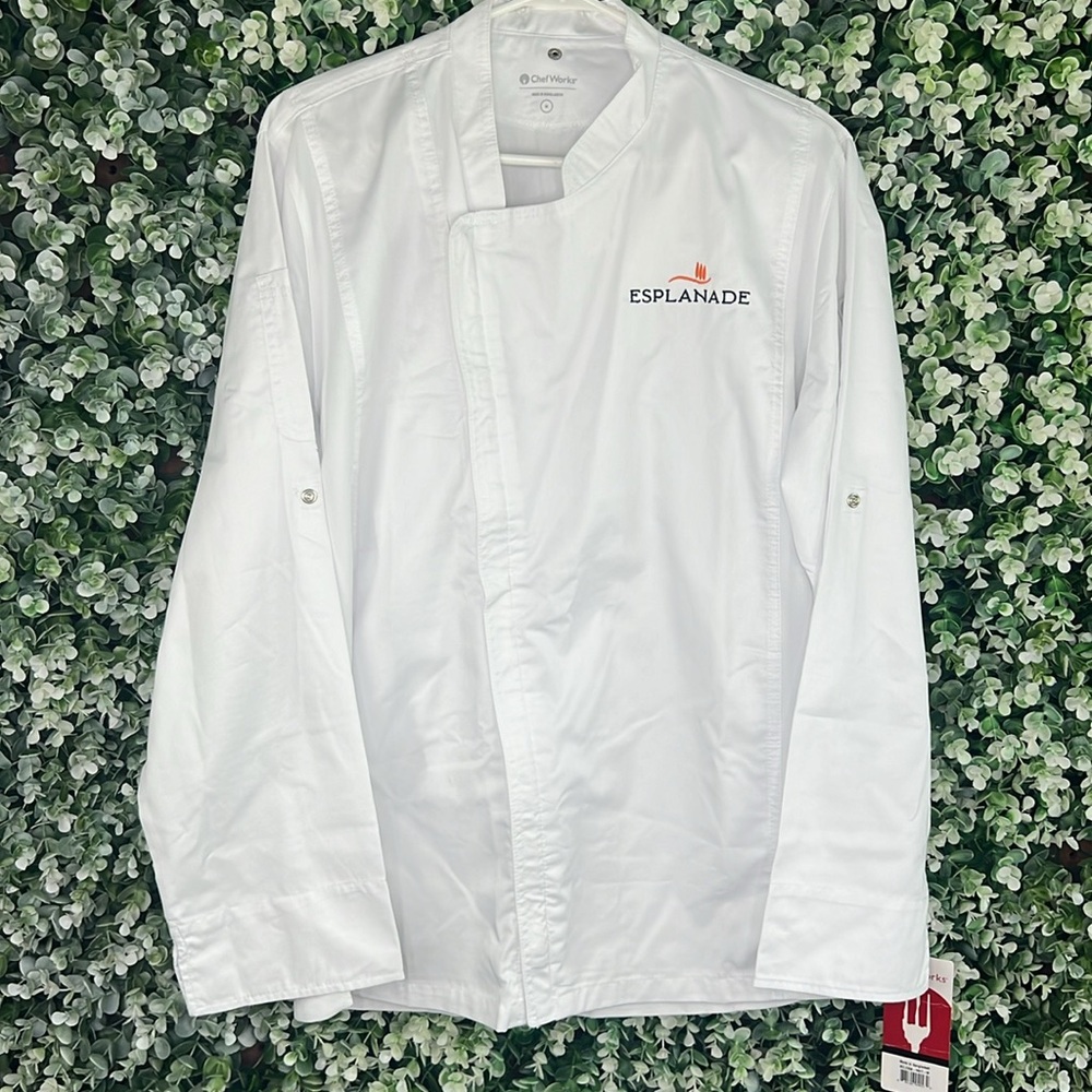 Chef Works Men’s Hartford Chef Coat Costume NEW
